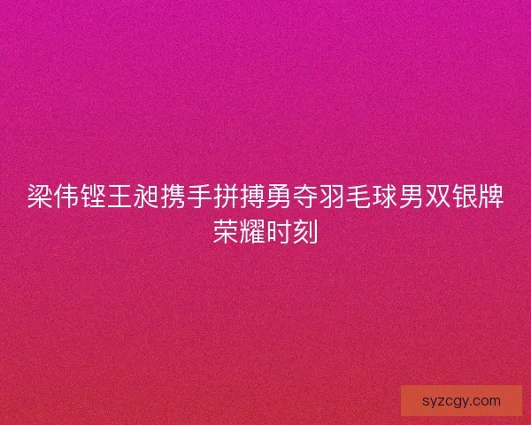 梁伟铿王昶携手拼搏勇夺羽毛球男双银牌荣耀时刻